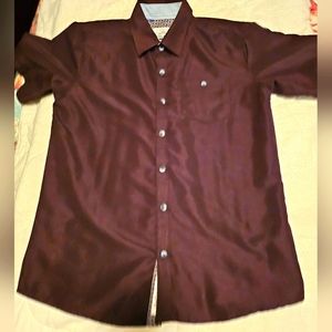 Boys Craft+flow Plum Button Up Shirt, Size 10-12